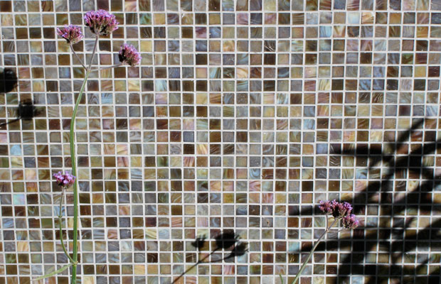 islington garden wall mosaic tiles carol whitehead garden design