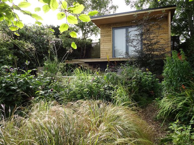 a garden cabin for nature watching